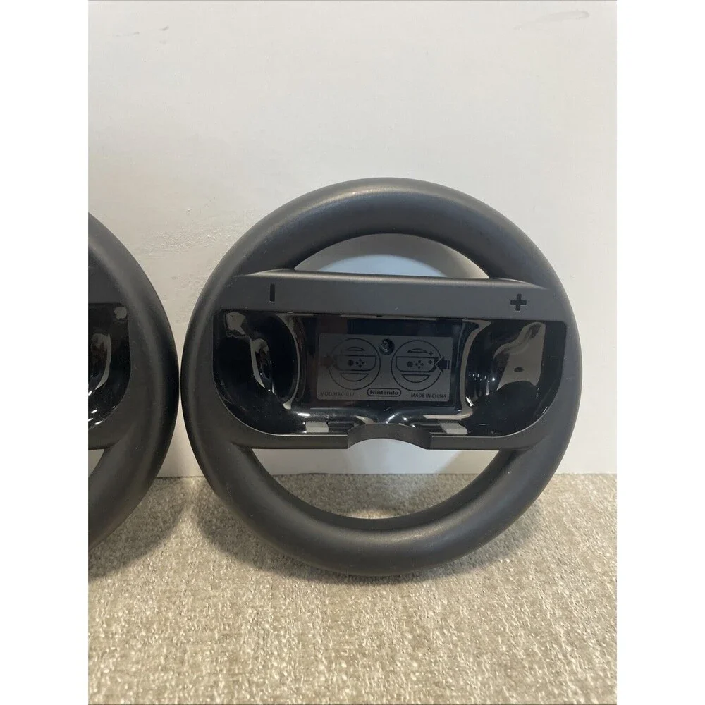 Nintendo Switch Steering Wheel Joy Con Holders Official Set Of 2 Black Racing